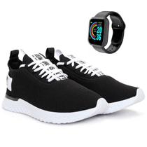 Kit Tênis Esportivo Masculino Academia Caminhada Olimp + Smartwatch BF Shoes