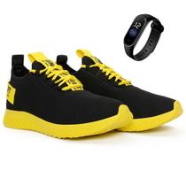 Kit Tênis Esportivo Masculino Academia Caminhada + Relógio BF Shoes