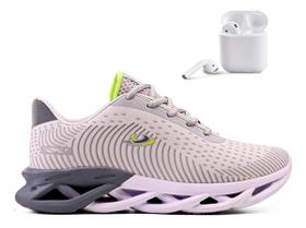 Kit Tênis Esportivo Masculino Casual Impax Confortavel Dia a Dia Fone Bluetooth Sem Fio Tecnologia