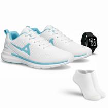 Kit Tênis Esportivo Masculino Feminino para Treinos Caminhada Academia Uso Diário Relógio Digital Meias