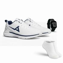 Kit Tênis Esportivo Masculino Feminino para Treinos Caminhada Academia Uso Diário Relógio Digital Meias