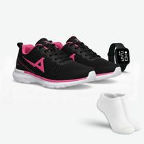 Kit Tênis Esportivo Masculino Feminino para Treinos Caminhada Academia Uso Diário Relógio Digital Meias Kit Tênis Esportivo Masculino Feminino para Treinos Caminhada Academia Uso Diário Relógio Digital Meias