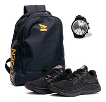 Kit Tenis Esportivo Unissex Academia + Mochila E Relógio