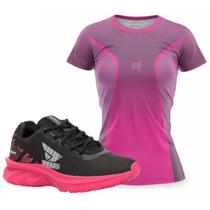 Kit Tenis Feminino Academia Caminhada Camisa Camiseta Tshirt Feminina ante odor Kit Tenis Feminino Academia Caminhada Camisa Camiseta Tshirt Feminina ante odor