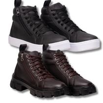 Kit Tenis Feminino Ankle Boot + Tênis Feminino Cano Longo.