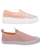 KIT Tênis Feminino Caminhada Dia a Dia Confortável Rosê