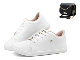 Kit Tenis Feminino Casual Delicado Mulher + Bolsa Shoulder Kit Tenis Feminino Casual Delicado Mulher + Bolsa Shoulder
