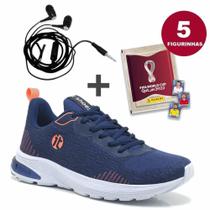 Kit Tênis Feminino Esportivo + 5 Figurinhas Copa do Mundo + Fone - It Shoes