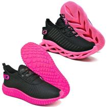 Kit Tênis Feminino Esportivo Evoltenn 2 Pares Confotavel Pink