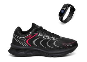 Kit Tênis Feminino Macio Casual Academia Esportes + Relógio