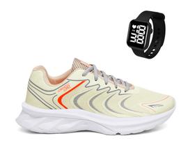 Kit Tênis Feminino Tamanho Especial 42,43,44 Academia + Relógio Kit Tênis Feminino Tamanho Especial 42,43,44 Academia + Relógio