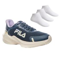 Kit Tênis Fila Action Feminino + 3 Pares de Meias