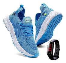Kit Tênis Fit Xtreme Masculino e Feminino + Relógio Digital Ultra Confortável