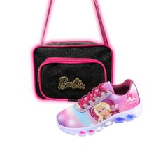 Kit Tênis Infantil Led Barbie Menina + Bolsinha - PROVERMAIS