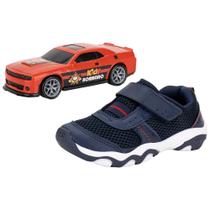 Kit tênis infantil play respitec + carrinho kidy 0070826