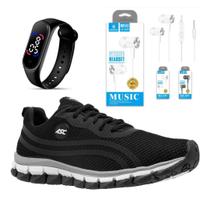 Kit Tenis Lege 21 para Treinos Academia e Corrida + Fone Stereo + Relogio Led