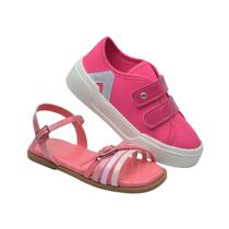 Kit Tênis mais Sandália Feminino Confortavél Estilo e Diversão Barato Kit Tênis mais Sandália Feminino Confortavél Estilo e Diversão Barato