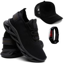 Kit Tênis Masculino Academia e Corrida + Boné + Digital