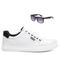 Kit Tênis Masculino Casual Cano Curto Blaqueado Leve Óculos