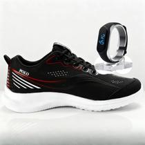 Kit Tênis Masculino Corrida Caminhada + Relógio Digital Esportivo Confortável
