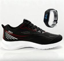 Kit Tênis Masculino Corrida Caminhada + Relógio Digital Esportivo Confortável Kit Tênis Masculino Corrida Caminhada + Relógio Digital Esportivo Confortável
