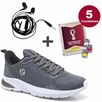 Kit Tênis Masculino Esportivo + 5 Figurinhas Copa do Mundo + Fone - It Shoes