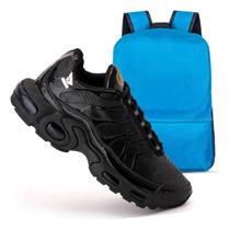 Kit tenis masculino esportivo leve urban street mochila casual versatil dia a dia