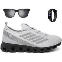 Kit Tênis Masculino Esportivo Para Corrida Caminhada Ultra Macio + Óculos e Relógio Digital Kit Tênis Masculino Esportivo Para Corrida Caminhada Ultra Macio + Óculos e Relógio Digital