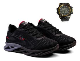 Kit Tenis Masculino Impax Esportivo Casual Macio Relogio Esportivo Moderno Dia a Dia Lançamento