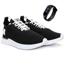 Kit Tênis Masculino Para Academia Caminhada Relógio Olymp Bf Shoes