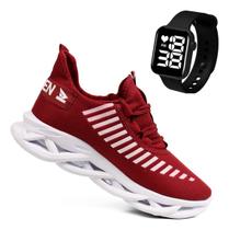 Kit Tenis Masculino Para Esportes Corrida Treino + Relogio