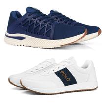 Kit Tênis Masculino Polo Casual + Tênis Esportivo Running