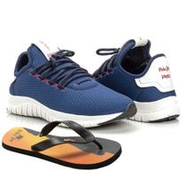 Kit Tênis Masculino Runner Polo Joy Sport Com Chinelo
