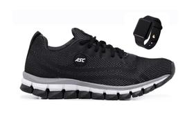 Kit Tênis Masculino Tamanho Especial Treino Academia + Relógio 1