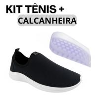 Kit Tênis Meia Ortopédico Calce Fácil Casual + Calcanheira Anti Impacto Confortável Para Esporão
