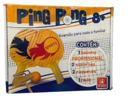 Kit Tênis Mesa Ping Pong 2 Raquetes Bolinhas Rede e Suporte