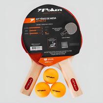 Kit Tênis Mesa Poker Effect 2 (2 Raquetes/3 Bolas) Cod:17223