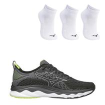 Kit Tênis Mizuno Wave Fujin Masculino + 3 Pares Meia Mizuno