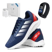 Kit Tênis Ortopédico Masculino Academia Leve Fone E Relógio Kit Tênis Ortopédico Masculino Academia Leve Fone E Relógio