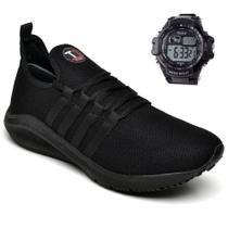 Kit Tênis Para Academia Esportivo Corrida Caminhada Esporte Treino Leve Conforto Unissex + Relógio - Sanel Shoes