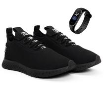 Kit Tênis para Academia Masculino Esportivo Caminhada Olimp BF Shoes + Relógio