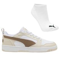 Kit Tênis Puma Rebound V6 Low Original E Meia