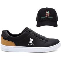 Kit Tênis Sapatênis Masculino Polo Cadarço Casual + Boné Kit Tênis Sapatênis Masculino Polo Cadarço Casual + Boné