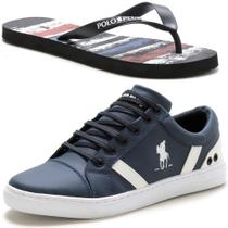 Kit Tênis Sapatênis Masculino Polo Casual + Chinelo Básico