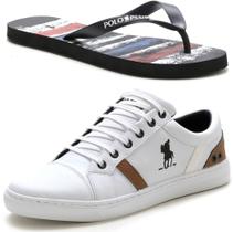 Kit Tênis Sapatênis Masculino Polo Casual + Chinelo Básico