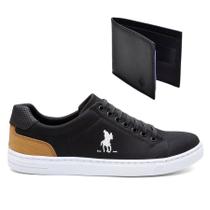 Kit Tênis Sapatênis Masculino Polo Lona Cadarço + Carteira Kit Tênis Sapatênis Masculino Polo Lona Cadarço + Carteira