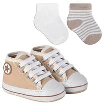 Kit Tênis Sapato Com 2 Meias Baby Winston Confortável Estiloso
