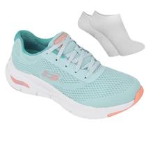Kit Tênis Skechers Arch Fit Feminino + Par de Meia