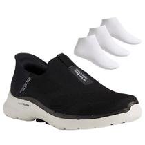Kit Tênis Skechers Go Walk 6 Masculino + 3 Pares de Meias Kit Tênis Skechers Go Walk 6 Masculino + 3 Pares de Meias