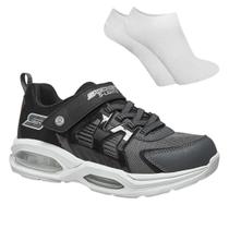 Kit Tênis Skechers S Lights Prisma Trons Infantil + Meia